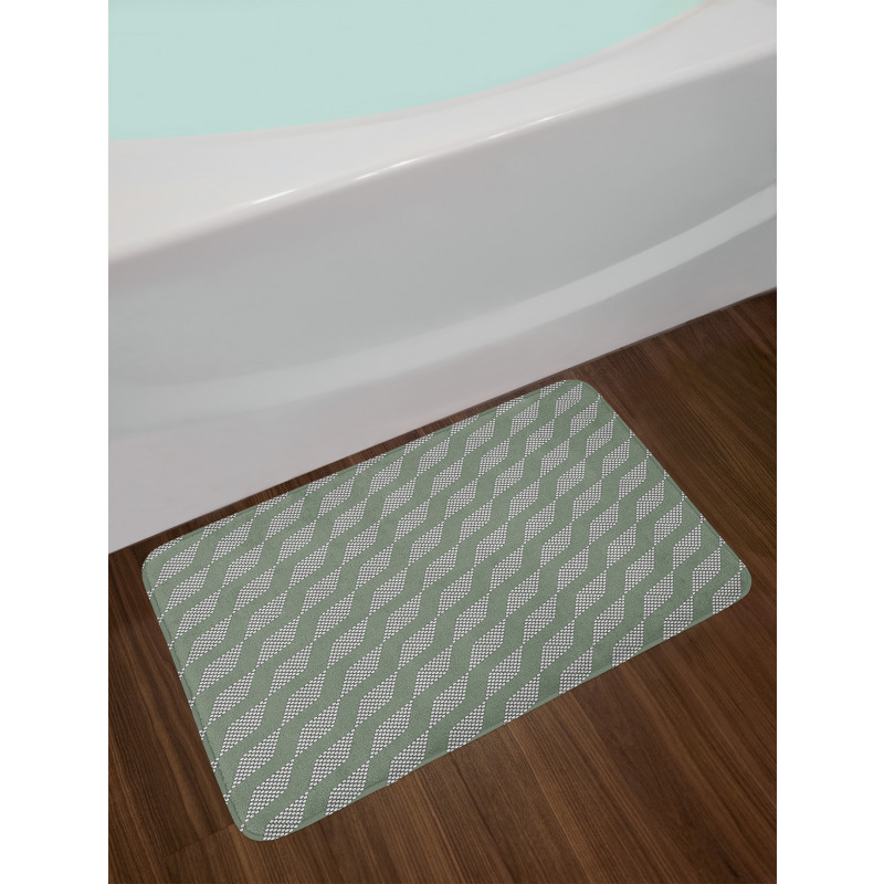 Circles Diamond Shapes Bath Mat