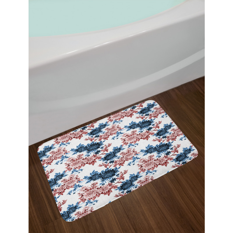 Watercolor Flowers in Bloom Bath Mat