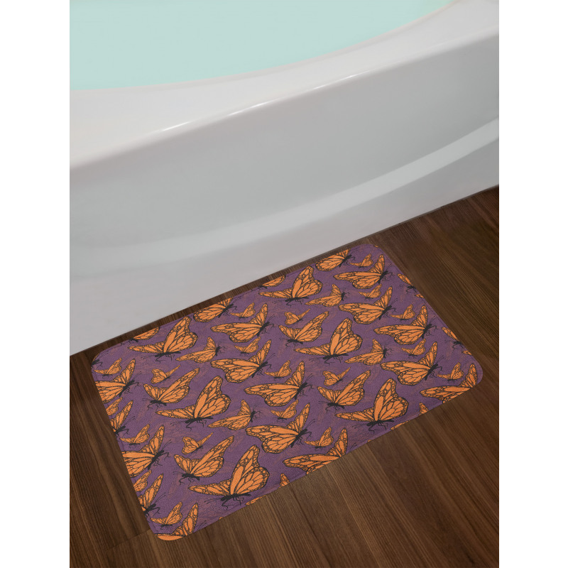 Insect with Dotted  Wings Bath Mat