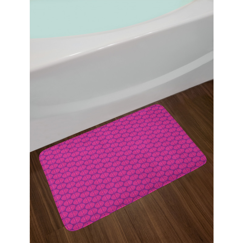 Retro Funky Hand Drawn Art Bath Mat