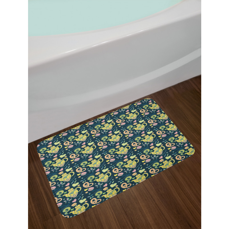 Pots Macaroons and Hearts Bath Mat