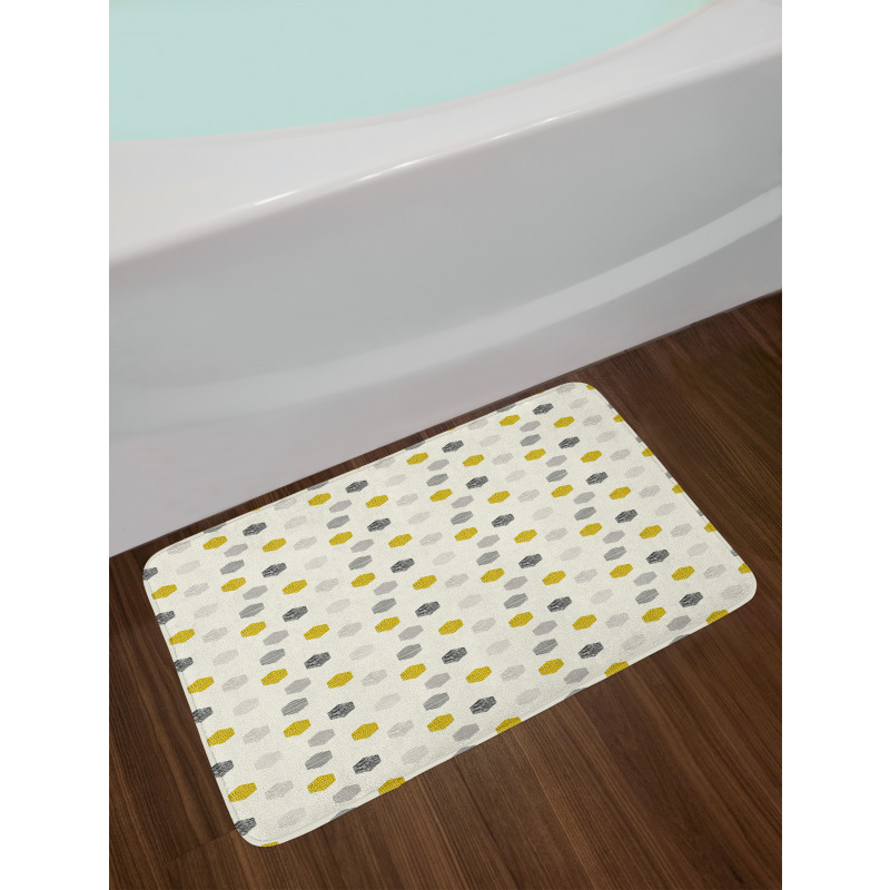 Minimalistic Hexagons Art Bath Mat