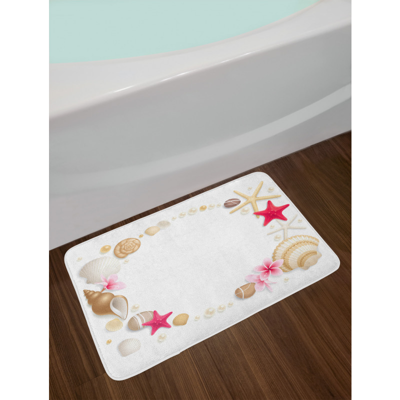 Seashells Flower Star Bath Mat