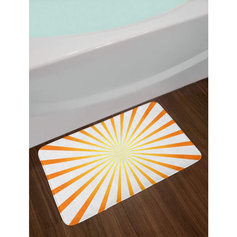 Sunrays in Tangerine Tones Bath Mat