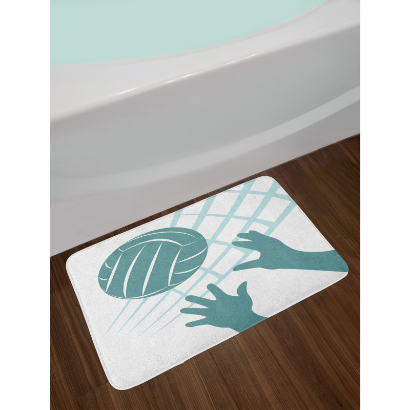 Close Up Hands and Ball Bath Mat