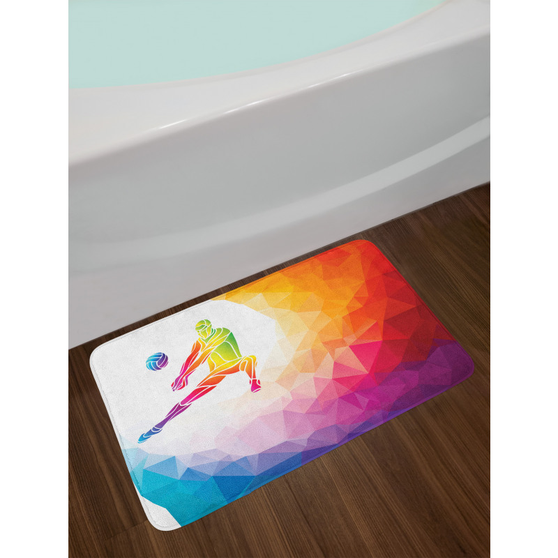 Polygonal Geometric Man Bath Mat