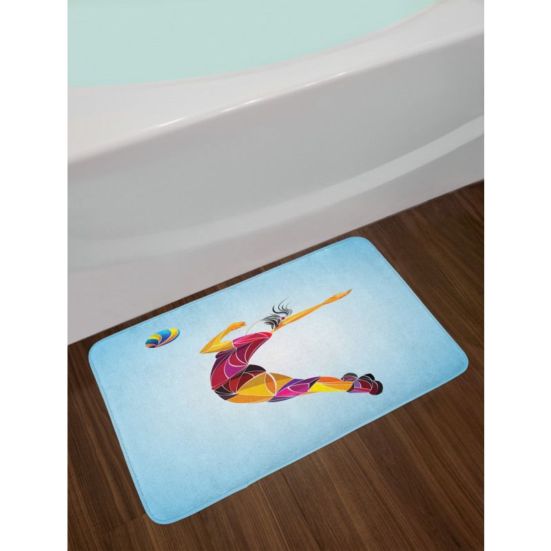 Colorful Modern Player Bath Mat