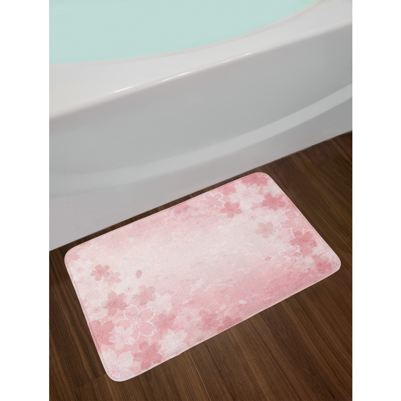 Cherry Blossom Floral Art Bath Mat