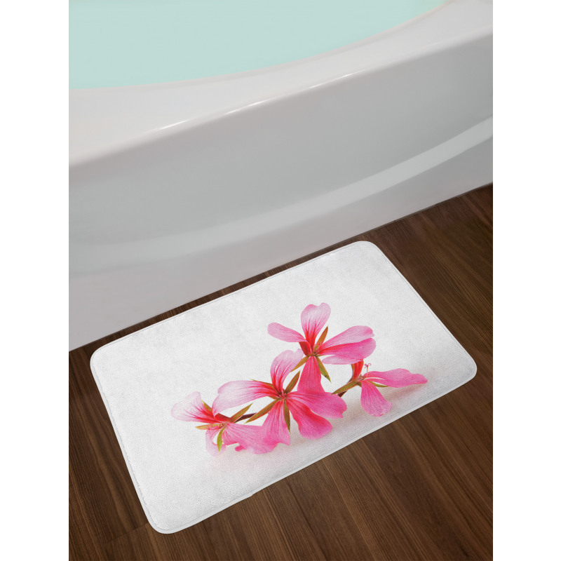 Summer Flower Blossoms Bath Mat