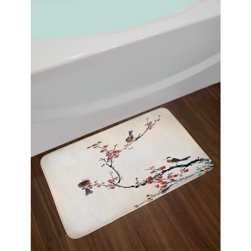 Oriental Illustration Bath Mat