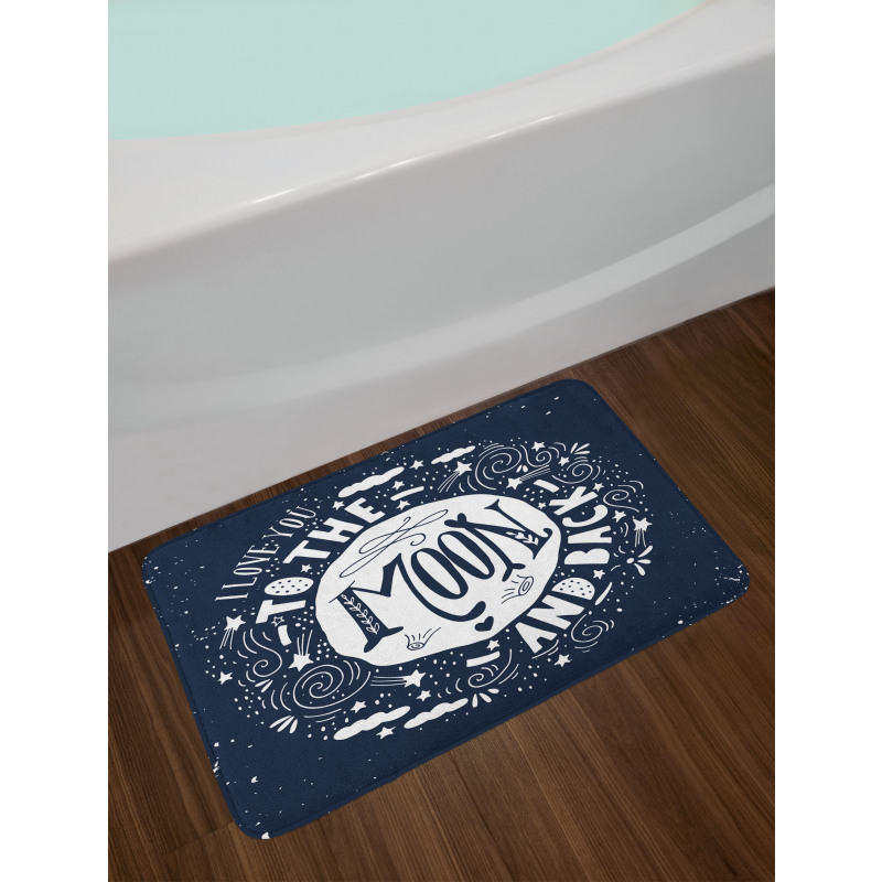 Celestial Bodies Clouds Art Bath Mat