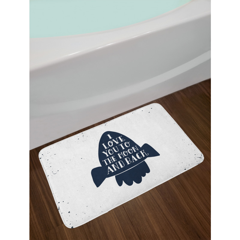 Grunge Style Space Travel Bath Mat