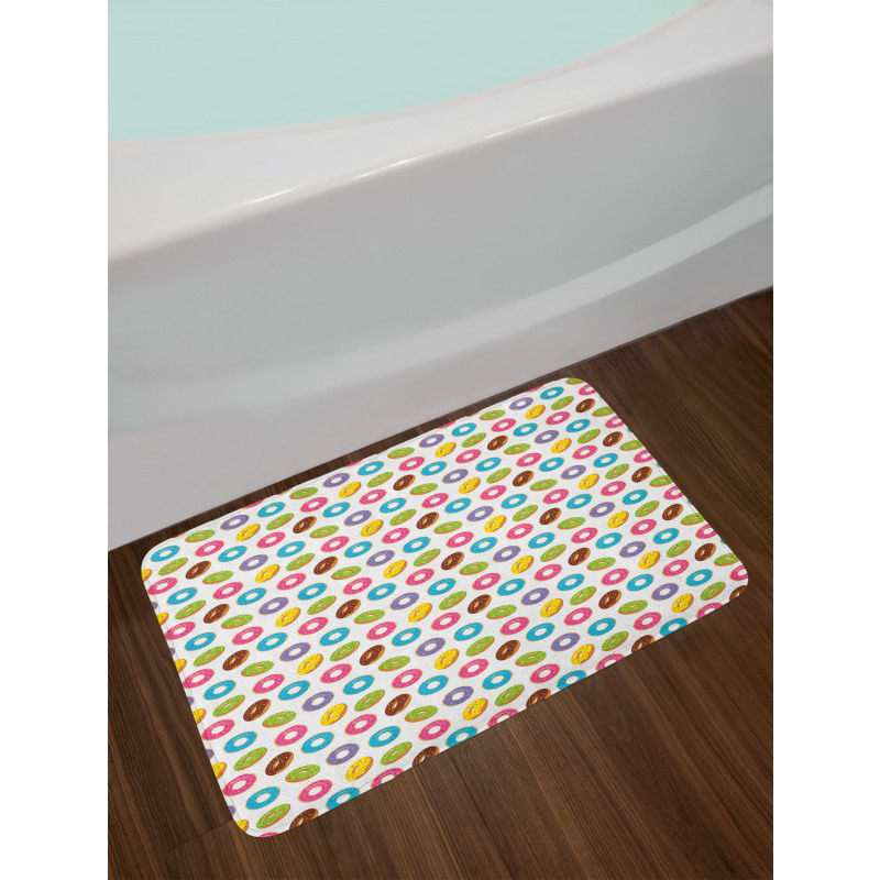 Baked Glazed Dougnuts Art Bath Mat