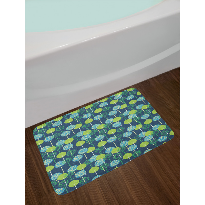 Abstract Round Motif Graphic Bath Mat