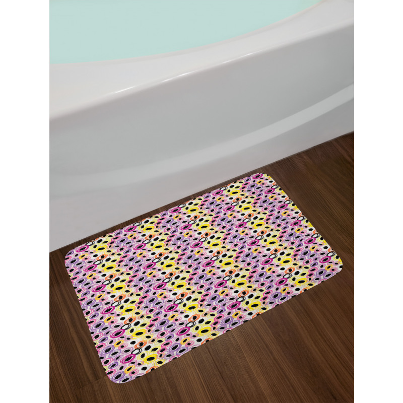 Brush Stroke Oval Bath Mat