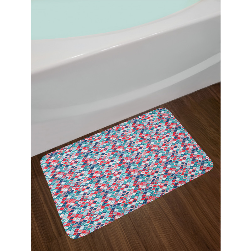 Ethnic Quatrefoil Bath Mat