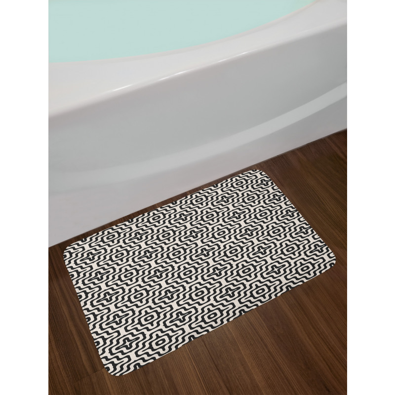 Wavy Geometric Bath Mat