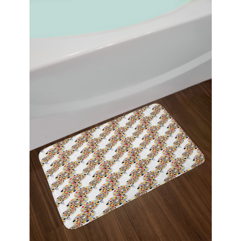 Round Colorful Bath Mat