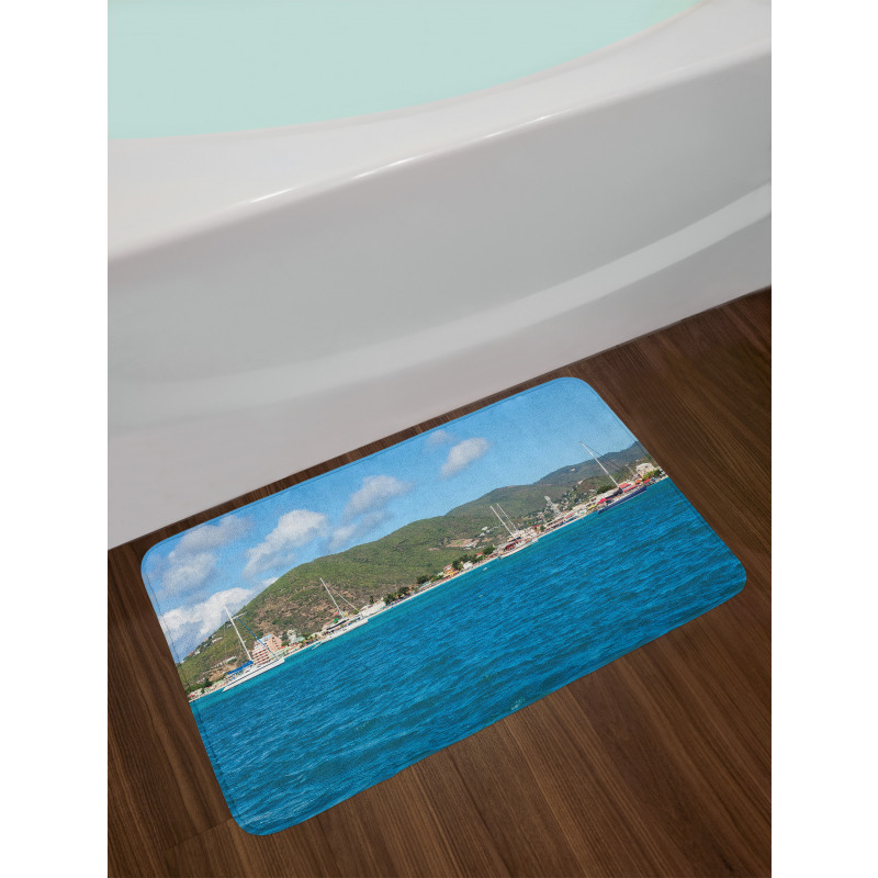 Coast of Sint Marteen Island Bath Mat