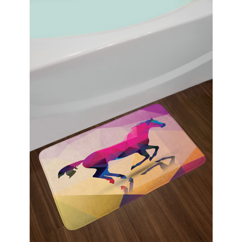 Geometric Horse Animal Bath Mat