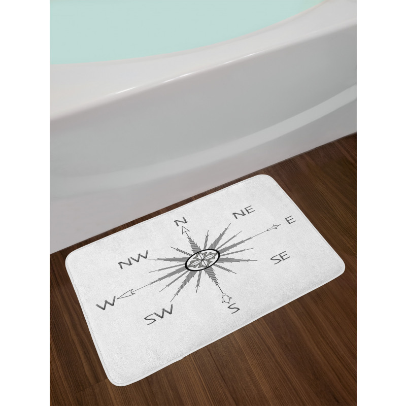 Compass Silhouette Bath Mat