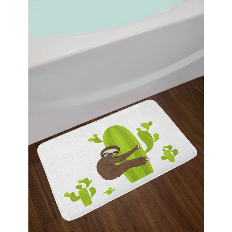 Lazy Hugging Cactus Bath Mat