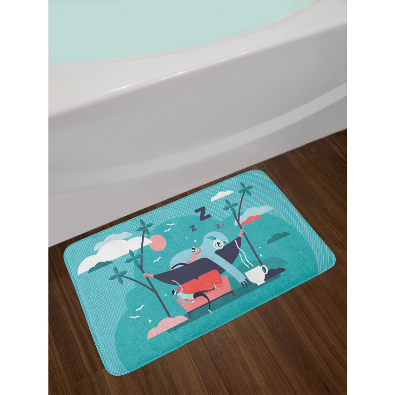 Sleeping Lazy Animal Bath Mat