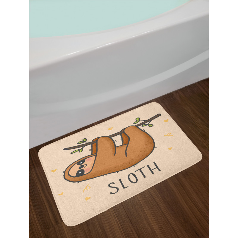 Lazy Animal Smiling Bath Mat