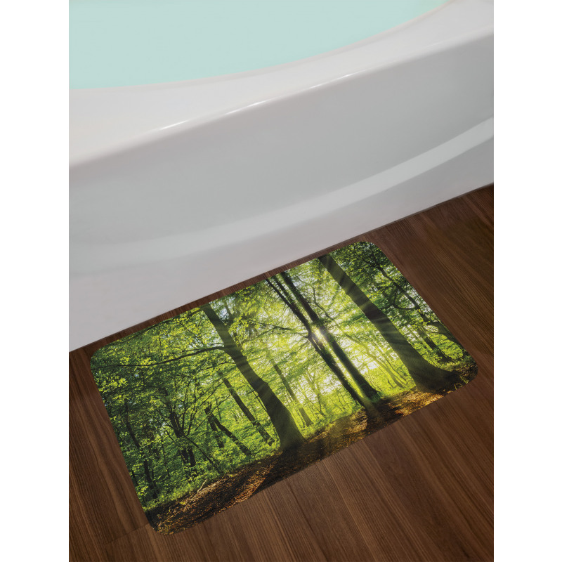 Sunny Forest Springtime Bath Mat