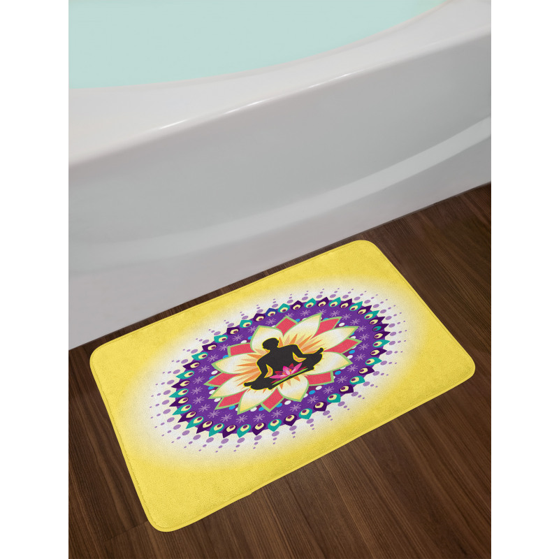 Round Circle Lotus Bath Mat