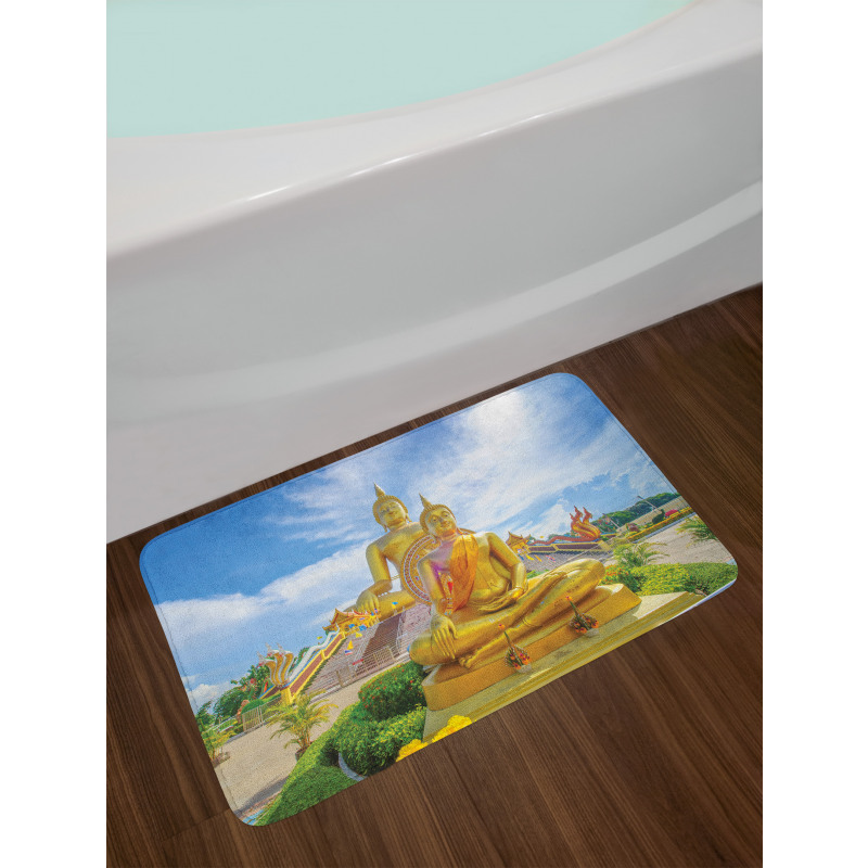 Mediate Statue Building Bath Mat