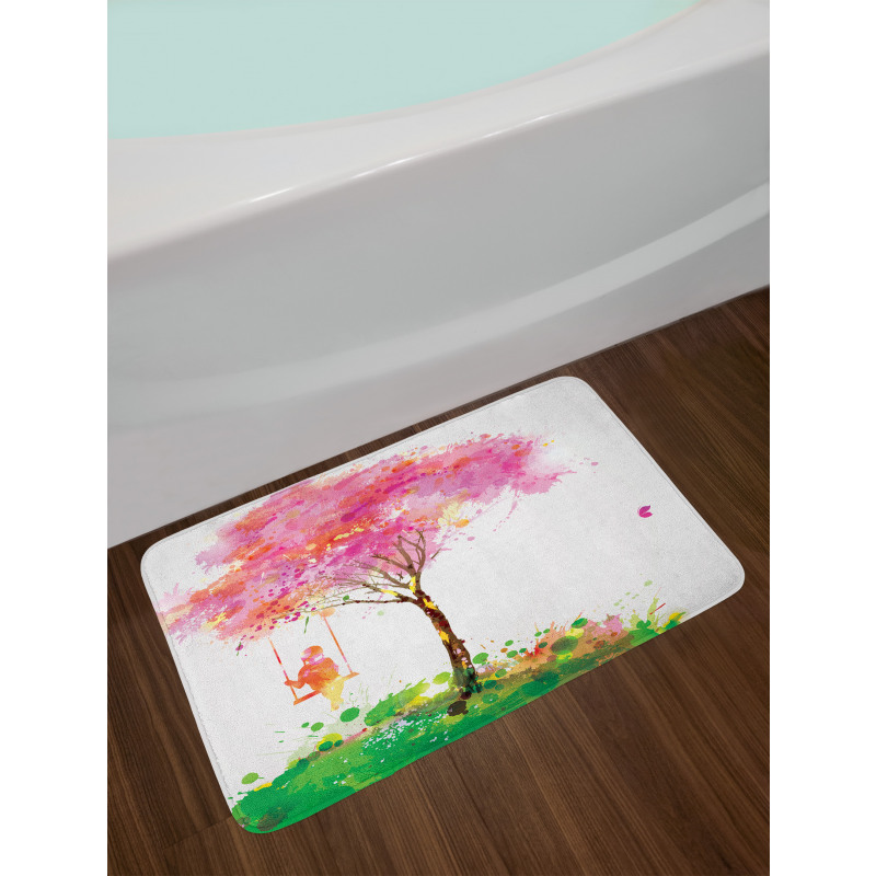 Spring Blossoming Tree Bath Mat