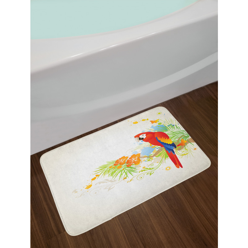 Parrot Tree Branch Flora Bath Mat