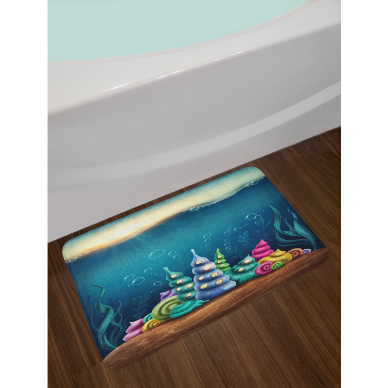 Shell Houses Bubbles Bath Mat