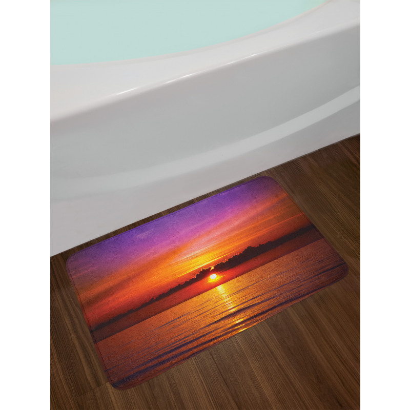 Colorful Beach Sunset Bath Mat