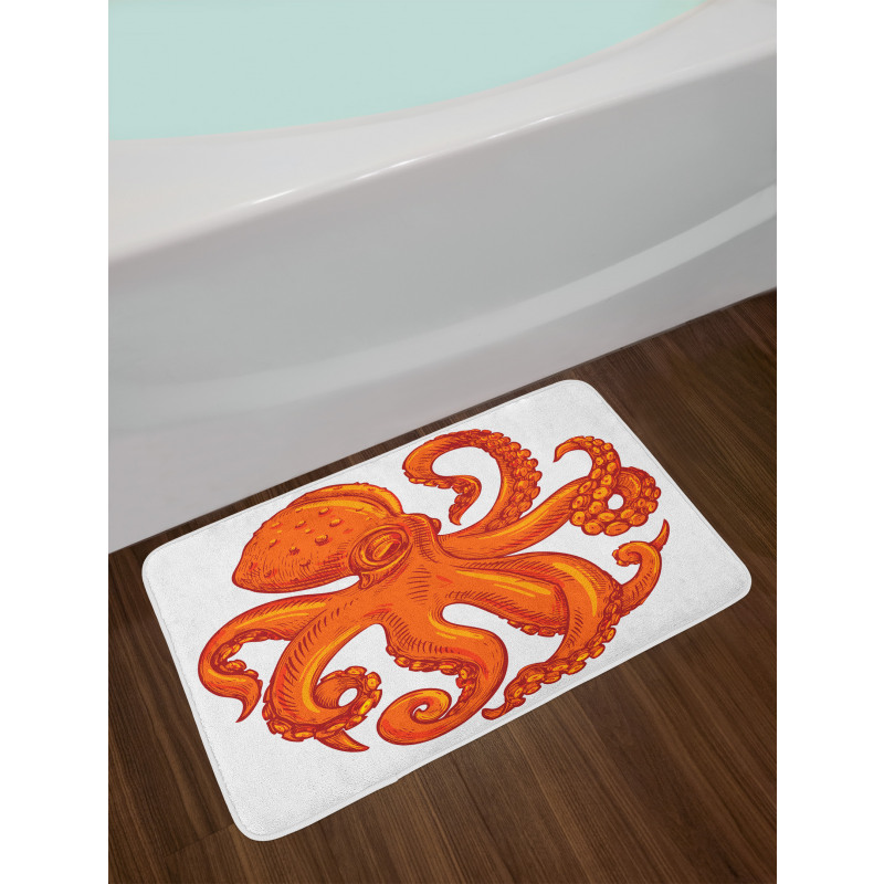Orange Animal Wildlife Bath Mat