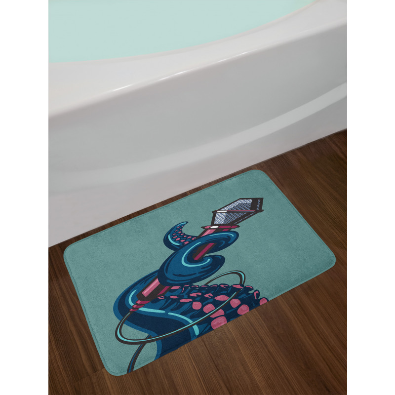 Tentacle with a Microphone Bath Mat