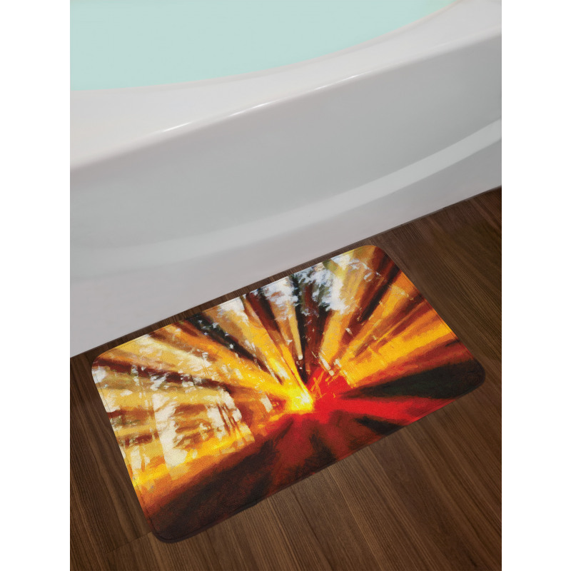 Sunset in the Forest Bath Mat