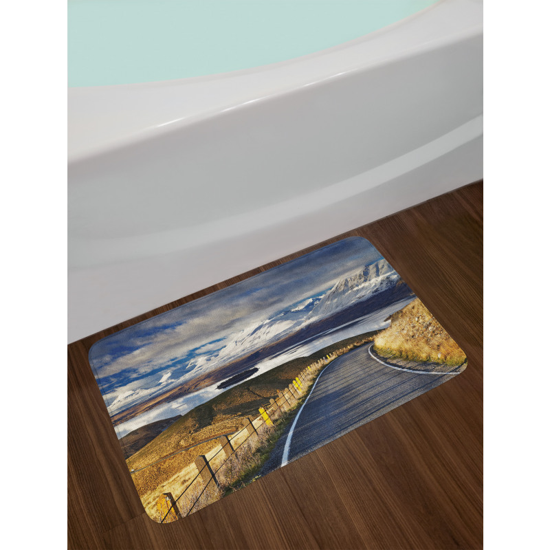 River Snowy Mountain Bath Mat