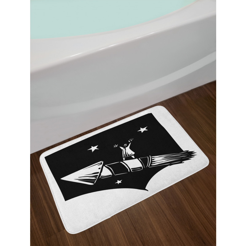 Fireworks Ride Stars Sky Bath Mat