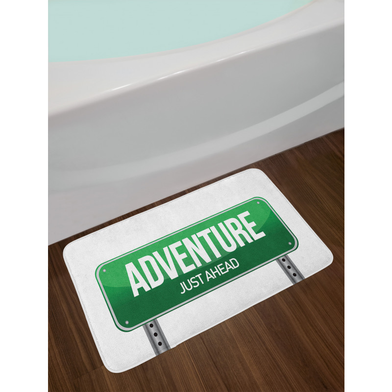Signboard Travel Highway Bath Mat
