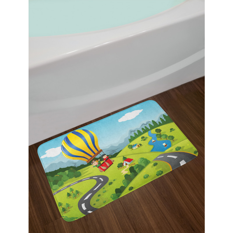 Cartoon Style Sky Bath Mat