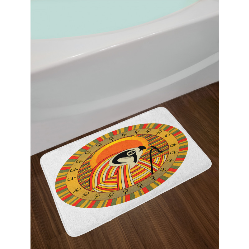 Ancient Sun Figure Bath Mat