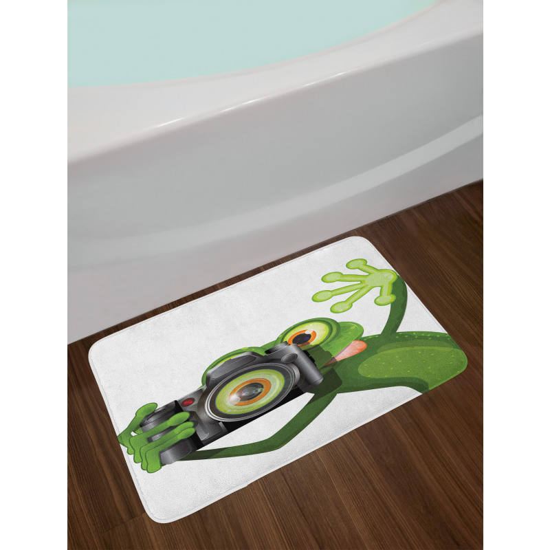 Funny Animal with Camera Bath Mat