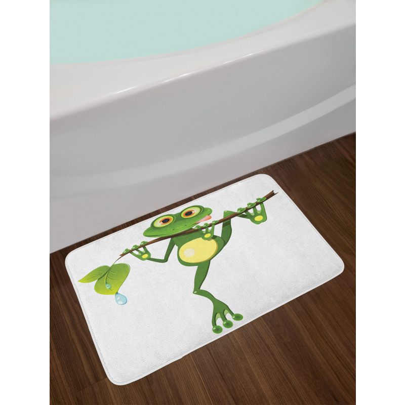 Frog on Branch Jungle Bath Mat