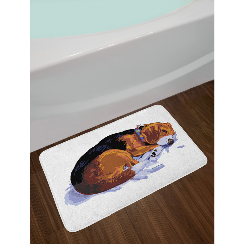 Sketch Drawing Doodle Style Bath Mat