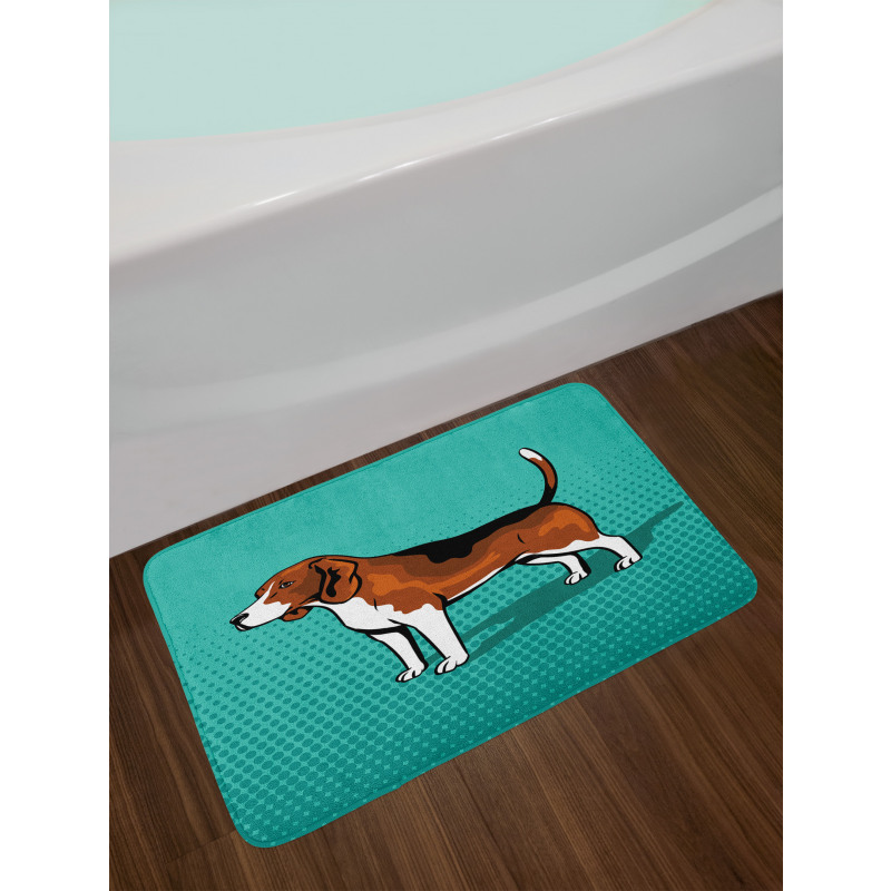 Halftone Dog Breed Graphic Bath Mat