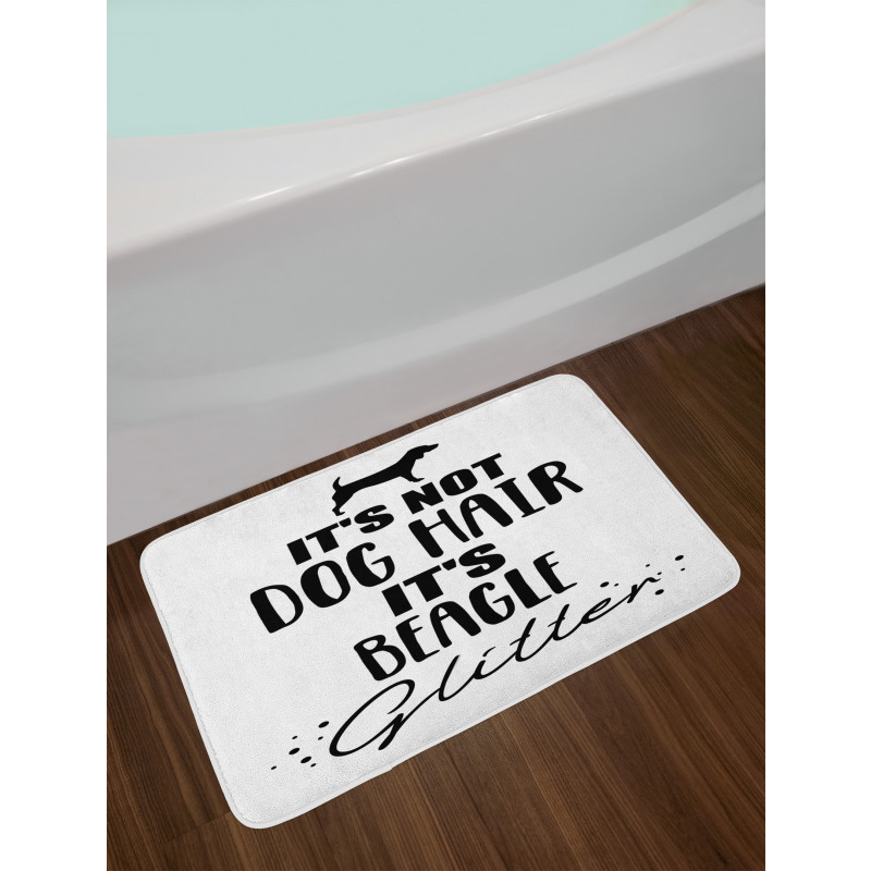 Dog Love Inspirational Motto Bath Mat