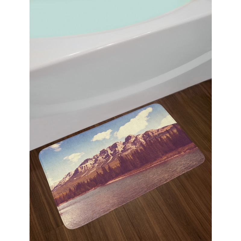 Canada River and Trees Bath Mat