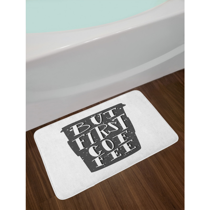 Funny Lettering Bath Mat